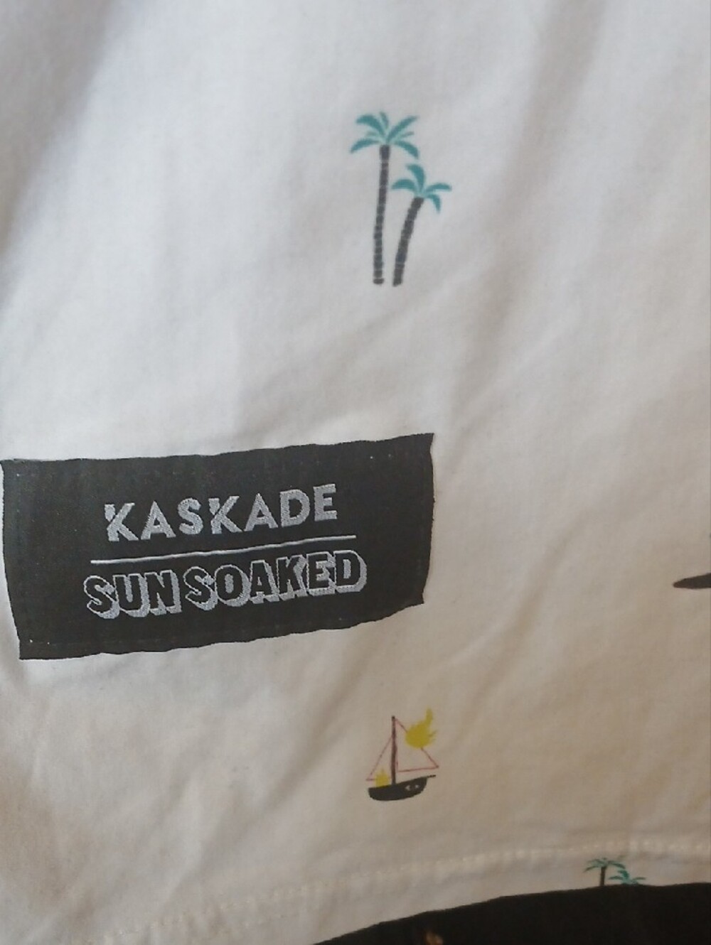 Kaskade White Printed Muscle Tee - Picture 2 of 4